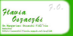 flavia oszaczki business card